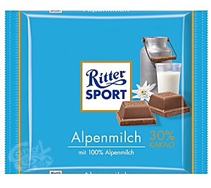 Ritter Sport Alpenmilch-Schokolade und andere Sorten bei Candy And More bestellen