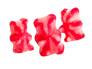 Zuckerfreie Gummibären mit Erdbeergeschmack
