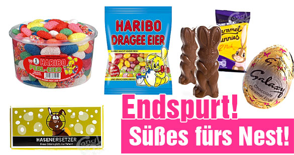 Süßes fürs Nest von Haribo, Coppeneur, Nestle, Meybona, Ritter Sport und Cadbury
