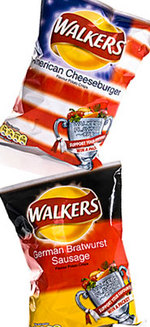 Walkers Chips Nationalgerichte in kleinen handlichen Portionen