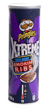 Englische Pringles Xtreme Chips mit Schärfe-Thermometer