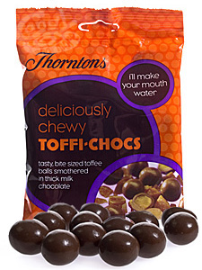 Toffi-Chocs, Pralinen und Schokoriegel von Thorntons bei Candy And More
