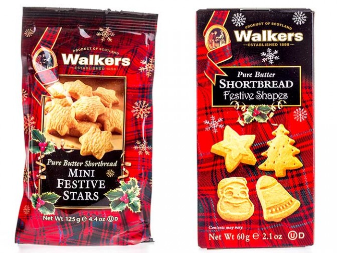Walkers Mini-Shortbread in Weihnachtsformen
