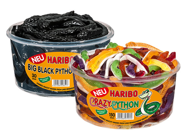 Ab in die Schlangengrube: Haribo Big Black Python und Crazy Phyton. image