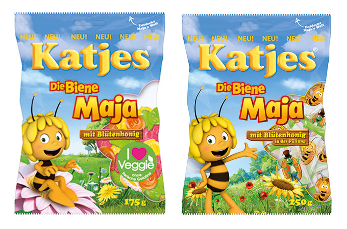 Katjes Biene Maja Fruchtgummi und Karamellbonbon