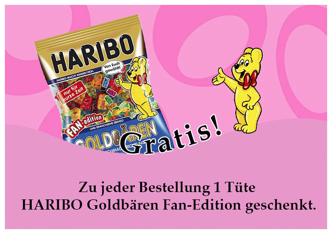 Gratis zu jeder Bestellung: HARIBO Goldbären Fan-Edition. image