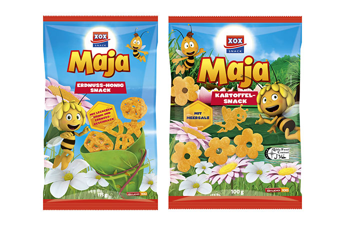 Zwei neue XOX- Snacks zum 3D-Kinohit Biene Maja