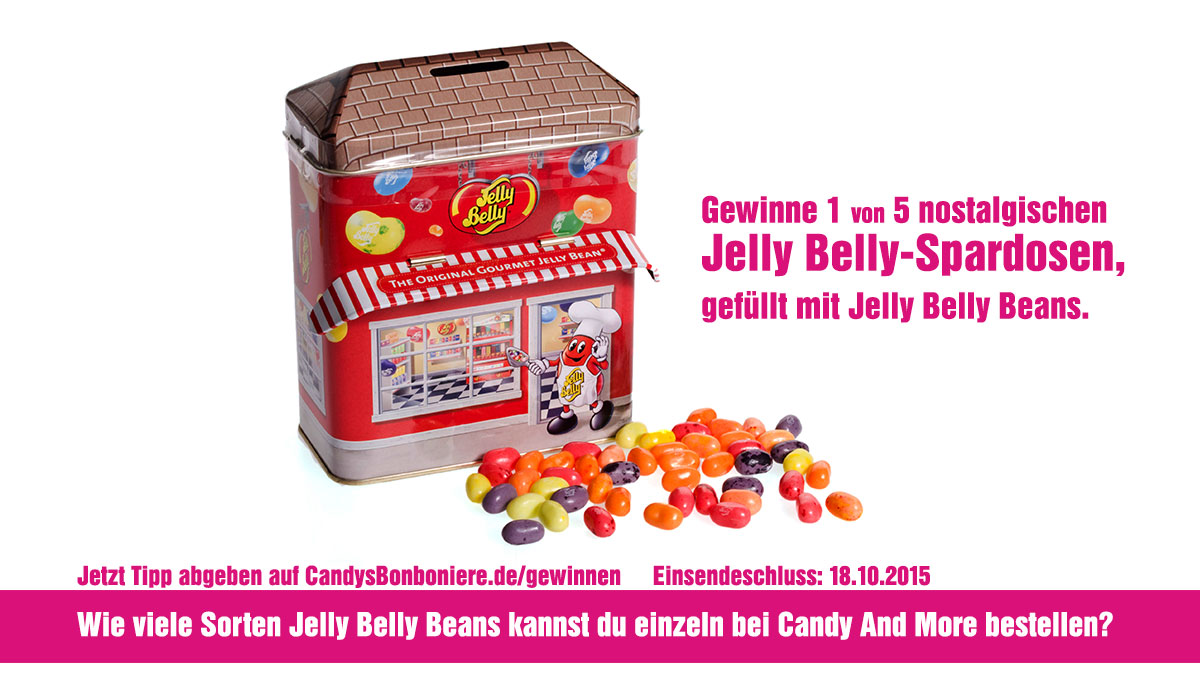Gewinne nostalgische Jelly Belly-Spardose