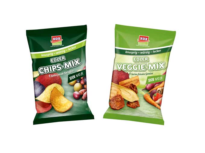 Edle Veggie-Chips, die allen schmecken. Von XOX.