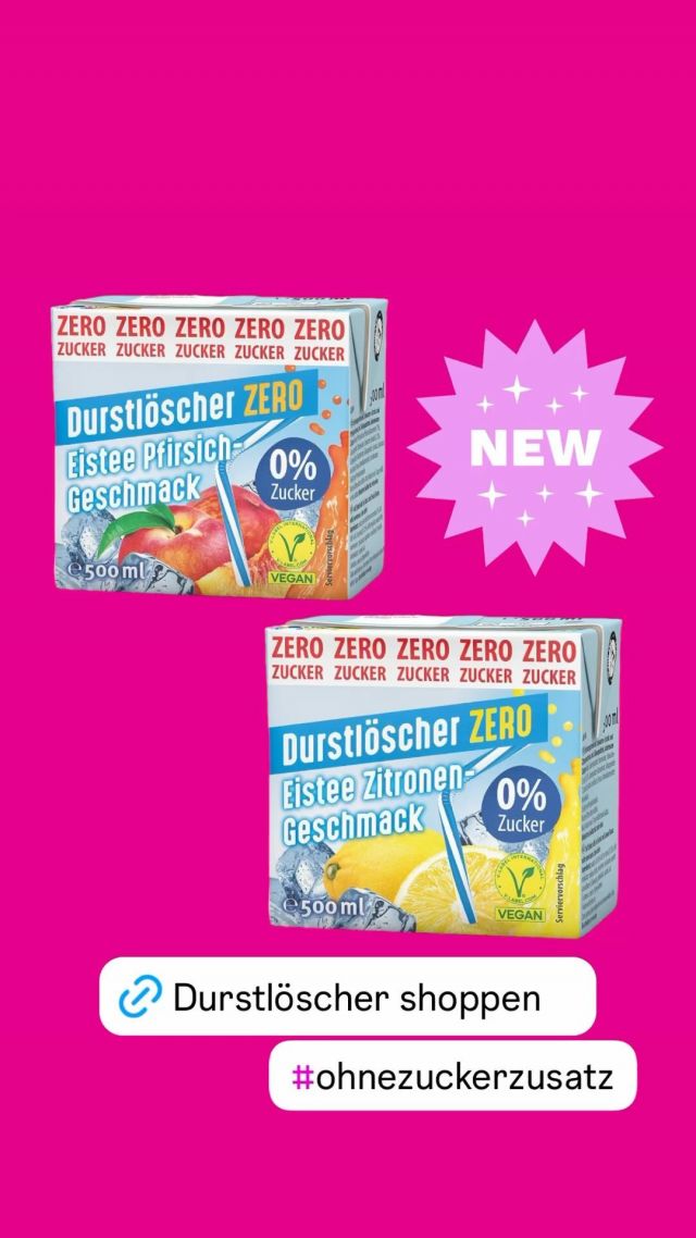 Durstlöscher Zero , Eistee ohne Zuckerzusatz